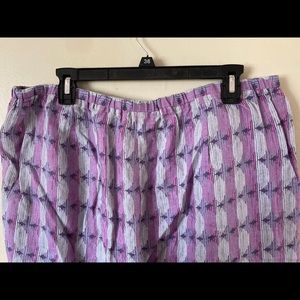 EUC Sigrid Olsen Pants XL Linen Purple Grey Comfor